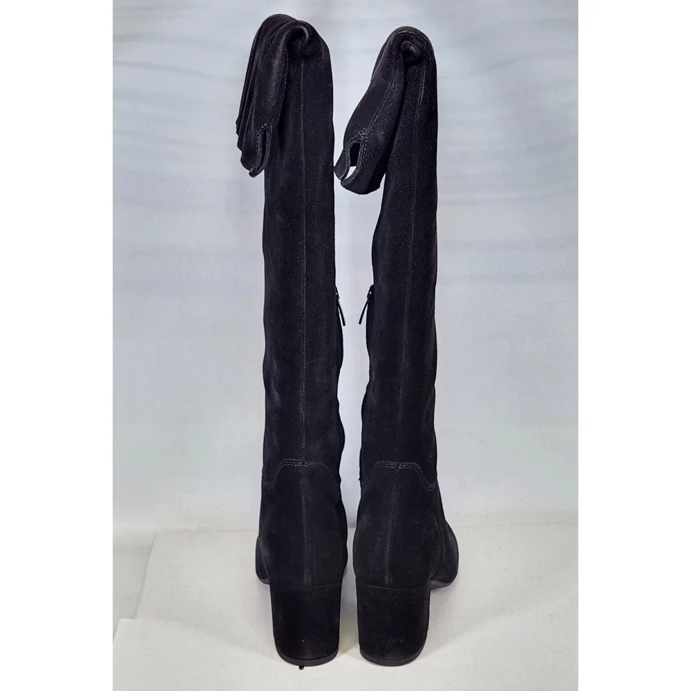 La Canadienne Jabra Boots Women Size 7 Black Suede Over The Knee Waterproof